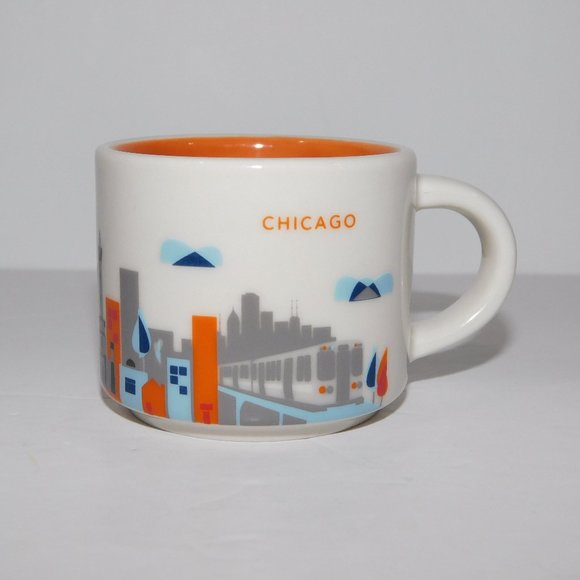 2017 Starbucks YOU ARE HERE Chicago Mini Mug Ornament 2 oz Demitasses - Picture 1 of 9
